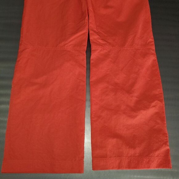 Anthropologie Stella Nova Quinn Utility Pants Orange Relaxed Fit Nylon Medium - Picture 6 of 16